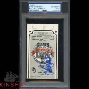 Ryne Sandberg signed 1984 All Star Game Ticket PSA DNA Slab Cubs HOF Auto C4022