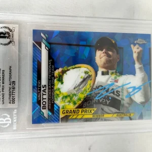 Valtteri Bottas Signed Rookie Card 2020 Topps Chrome Saphire #133 F1 Mercedes...