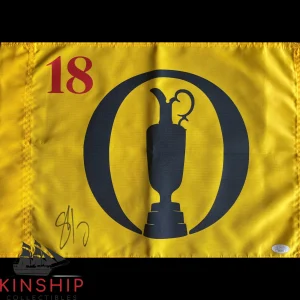 Shane Lowry signed British Open Undated Flag JSA COA Golf Auto G151