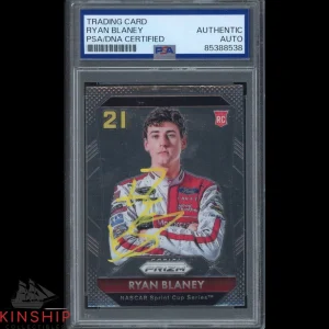 Ryan Blaney signed 2016 Panini Prizm Rookie Card PSA DNA Slab NASCAR Auto C4062