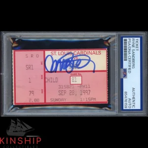 Ryne Sandberg signed Last Game Ticket PSA DNA Slabbed Cubs HOF Auto C4066