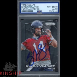 Ryan Fitzpatrick signed 2014 Panini Prizm Trading Card PSA DNA Slab Auto C4077