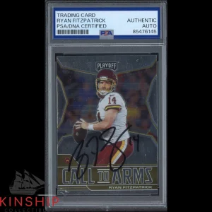 Ryan Fitzpatrick signed 2021 Panini Prizm Trading Card PSA DNA Slab Auto C4075