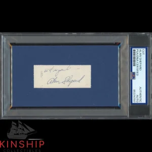 Alan Shepard signed Cut PSA DNA Slabbed Moonwalker Space Auto C4310
