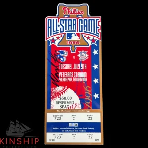 Wade Boggs signed 1996 All Star Game Ticket JSA COA Baseball HOF Auto Rare Z2224