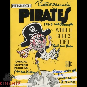 Bill Mazeroski signed 1960 World Series Program JSA Pirates HOF Inscribed E291