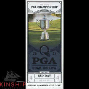 2025 PGA Championship Commemorative Sunday Ticket Quail Hollow Scheffler UQTY