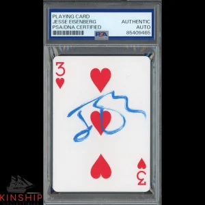 Jesse Eisenberg signed Playing Card PSA DNA Slabbed Now You See Me Auto C4346