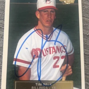 1992-93 Fleer Excel Tim Belk #16 signed autographed card Billings Mustangs