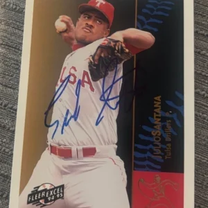 1994-1995 Fleer Excel Julio Santana Tulsa Drillers #132 signed autographed card