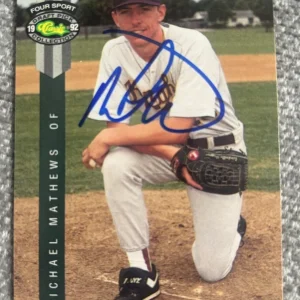 1992 Classic Four Sport Draft Pick  Michael Matthews signed autographed card