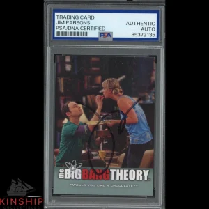 Jim Parsons signed Big Bang Theory Trading Card PSA DNA Slabbed Auto C4364