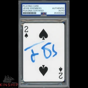 Jesse Eisenberg signed Playing Card PSA DNA Slabbed Now You See Me Auto C4345