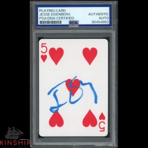 Jesse Eisenberg signed Playing Card PSA DNA Slabbed Now You See Me Auto C4348