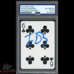 Jesse Eisenberg signed Playing Card PSA DNA Slabbed Now You See Me Auto C4347