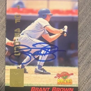 1994 Signature Rookies Brant Brown signed autographed card #2 Chicago Cubs