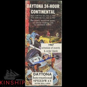 Mario Andretti signed 1967 Daytona 500 Pamphlet JSA COA Racing Auto Rare Z2274