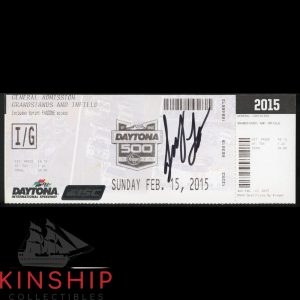 Joey Logano signed 2015 Daytona 500 Ticket JSA COA Rare NASCAR Auto Bold Z2275