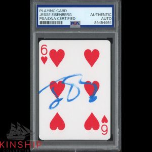 Jesse Eisenberg signed Playing Card PSA DNA Slabbed Now You See Me Auto C4344