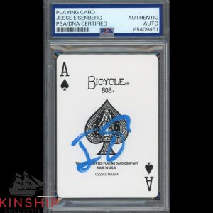 Jesse Eisenberg signed Playing Card PSA DNA Slabbed Now You See Me Auto C4343