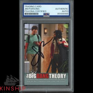 Jim Parsons signed Big Bang Theory Trading Card PSA DNA Slabbed Auto C4352