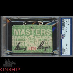 Gary Player signed 1978 Masters Badge PSA DNA Slabbed Rare Golf Auto C4588
