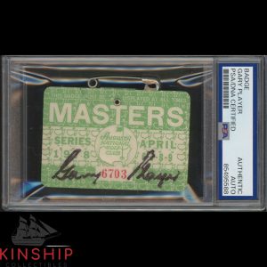 Gary Player signed 1978 Masters Badge PSA DNA Slabbed Rare Golf Auto C4591