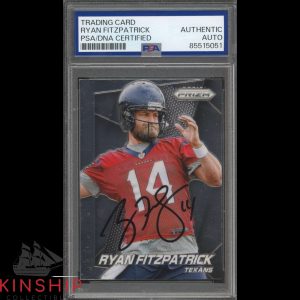 Ryan Fitzpatrick signed 2014 Panini Prizm Trading Card PSA DNA Slab Auto C4641