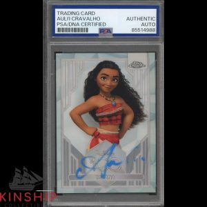 Auli'i Cravalho signed 2023 Topps Chrome Disney 100 Card PSA DNA Slab Auto C4640