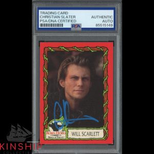 Christian Slater signed 199 Robin Hood Trading Card PSA DNA Slabbed Auto C4634