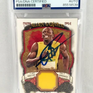 Usain Bolt Signed Card 2024 Topps Allen & Ginter Relic Patch #AGR-UB Olympics...