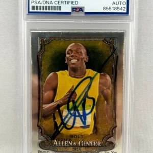 Usain Bolt Signed Card 2024 Topps Allen & Ginter Silver #208 Olympics PSA/DNA...