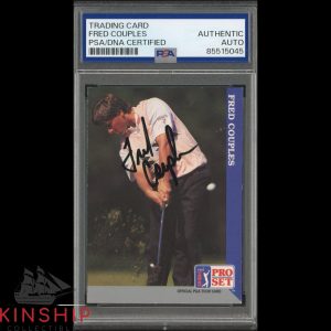 Fred Couples signed 1991 Pro Set Trading Card PSA DNA Slab Golf Auto C4627