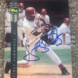 1992 Classic Four Sport Jeffrey Hammonds #229 signed autographed card Orioles