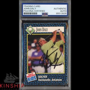 John Daly signed 1992 Sports Illustrated Kids Card PSA DNA Slab Golf Auto C4727