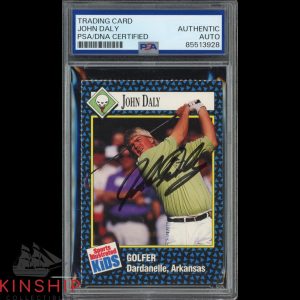 John Daly signed 1992 Sports Illustrated Kids Card PSA DNA Slab Golf Auto C4735