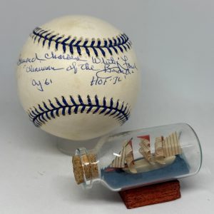 Whitey Ford signed Rawlings OAL Baseball JSA COA Inscribed Chairman HOF CY A3909