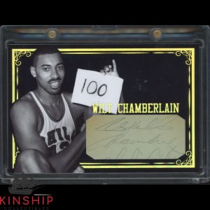 Wilt Chamberlain signed Cut Custom Card JSA LOA 76ers Basketball Auto Rare Z2278