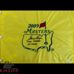 Gary Player signed 2009 Masters Flag JSA COA Inscribed 52 Times Golf Auto GQTY