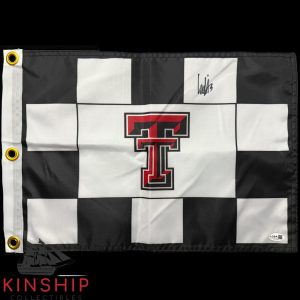 Ludvig Aberg signed Texas Tech Pin Flag JSA COA Masters Golf Ryder Cup Auto G162