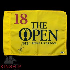 Brian Harman signed 2023 151st British Open Pin Flag JSA COA Golf Auto G165