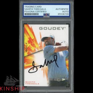 Sahith Theegala signed 2021 Upper Deck Goodwin Card PSA DNA Slab Golf Auto C4784