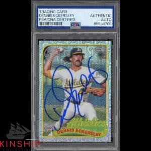 Dennis Eckersley signed 2024 Topps Chrome Trading Card PSA DNA Slab Auto C4790
