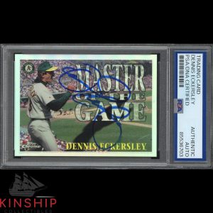 Dennis Eckersley signed 1996 Topps Chrome Trading Card PSA DNA Slab Auto C4788