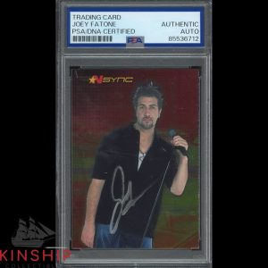 Joey Fatone signed 2000 Topps NSYNC Trading Card PSA DNA Slab Music Auto C4816