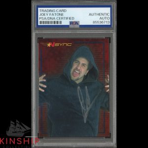 Joey Fatone signed 2000 Topps NSYNC Trading Card PSA DNA Slab Music Auto C4817