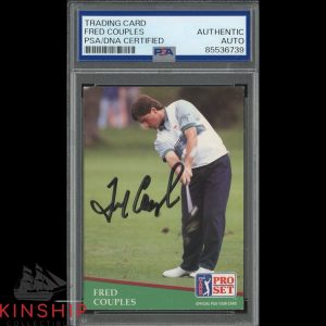 Fred Couples signed 1991 Pro Set Trading Card PSA DNA Slab Golf Auto C4787