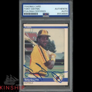 Tony Gwynn signed 1984 Fleer #301 Card PSA DNA Slab Padres HOF Auto C4795
