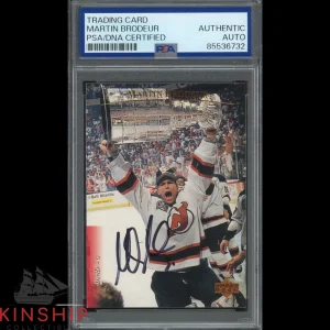 Martin Brodeur signed 1995-96 Upper Deck Card PSA DNA Slab Hockey Auto C4809