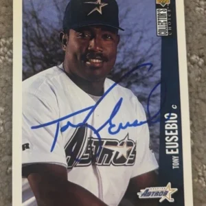 Tony Eusebio 1996 Upper Deck Collector's Choice #563 Astros Auto Signed MLB Card